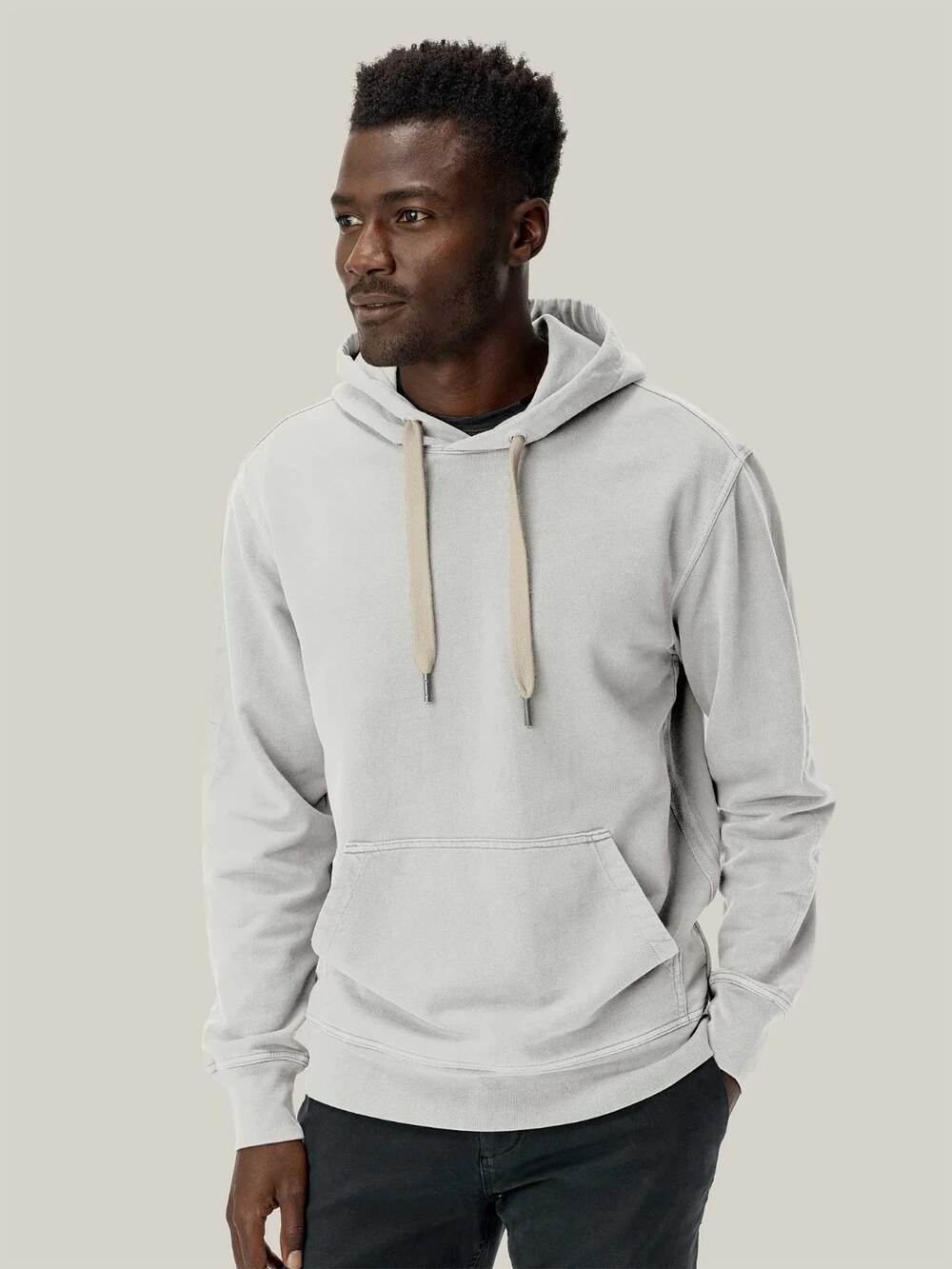Buck Mason Natural Brushed Loopback Hooded Sweatshirt SMALL MSRP $98 NWI [DA7]